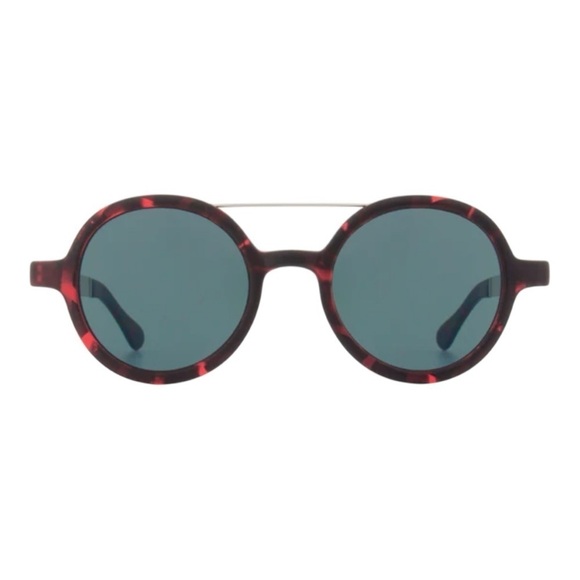KOMONO Vivien Tortoise Silver Sunglasses Round Red main image 6